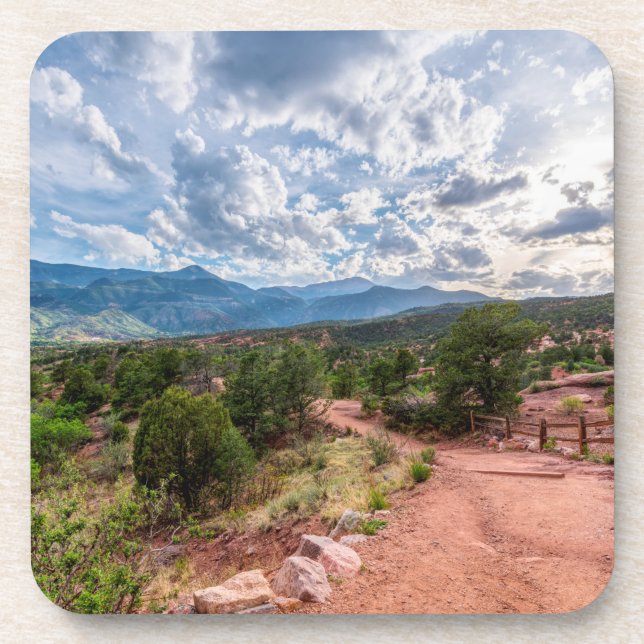 Colorado Pikes Peak Evening Hike Coaster (Front)