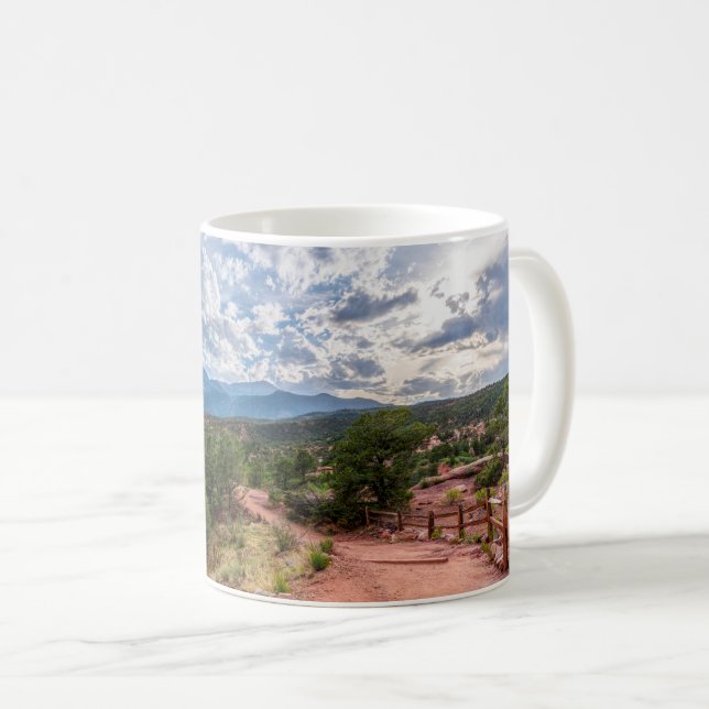 Colorado Pikes Peak Evening Hike Coffee Mug (Front Right)