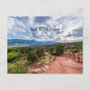 Colorado Pikes Peak Evening Hike Get Well Postcard
