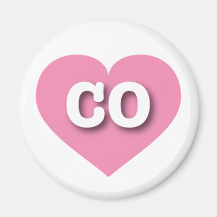 Colorado Pink Heart - I love CO Magnet