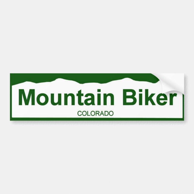 colorado plate new - Mountain Biker Bumper Sticker (Front)