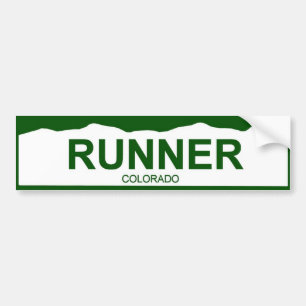 colorado plate new - RUNNER Bumper Sticker