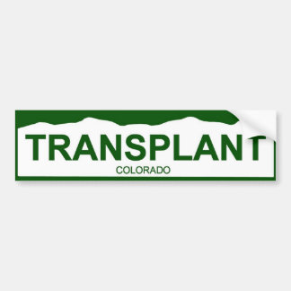 colorado plate new - TRANSPLANT Bumper Sticker