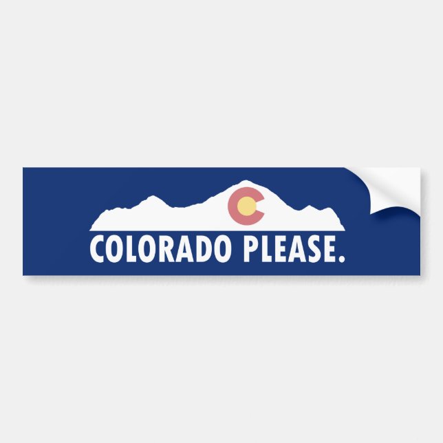 Colorado Please Bumper Sticker (Front)