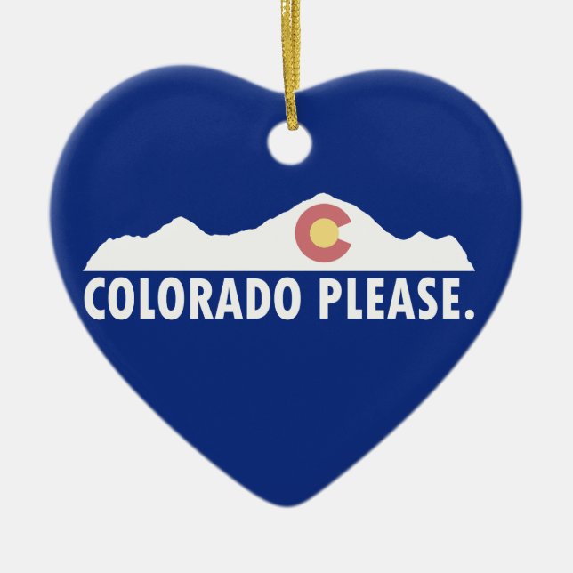 Colorado Please Ceramic Tree Decoration (Front)