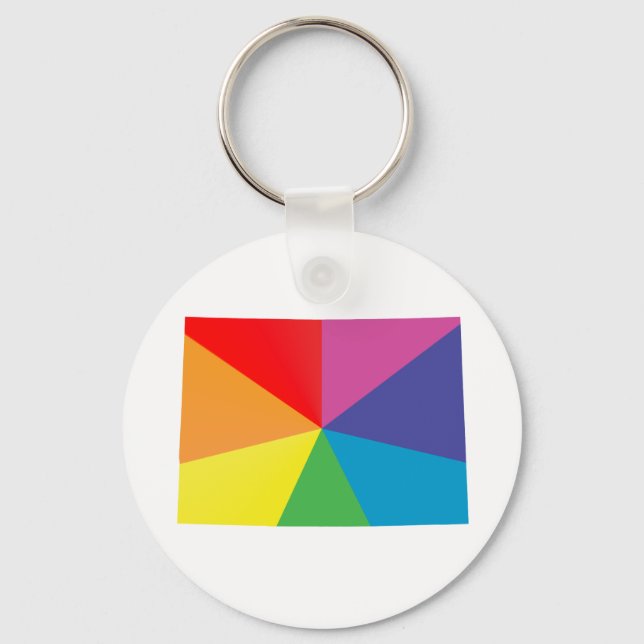 colorado pride. angled. key ring (Front)