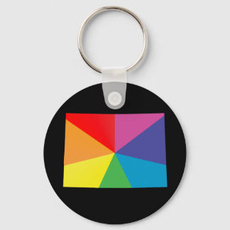 colorado pride. angled. key ring