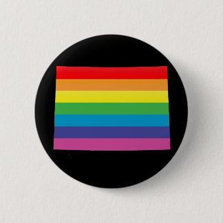 colorado pride. striped. 6 cm round badge