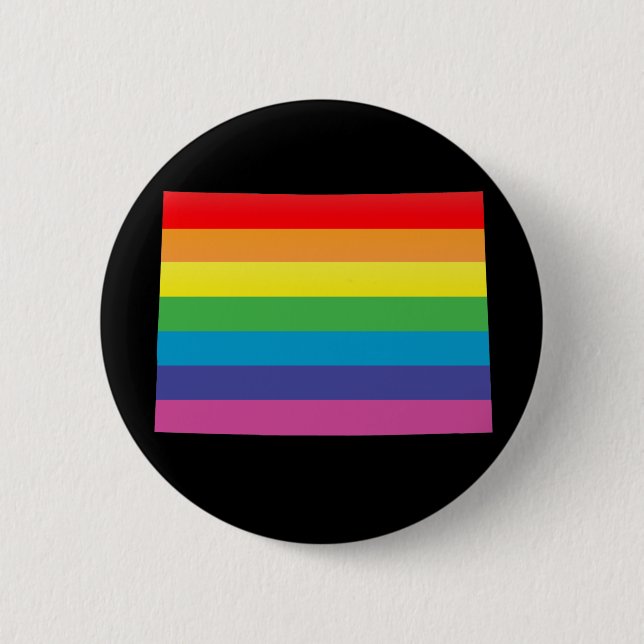 colorado pride. striped. 6 cm round badge (Front)