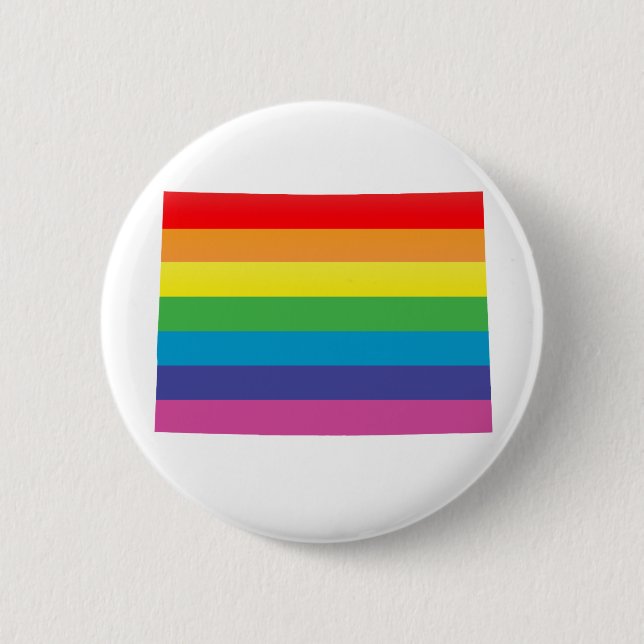 colorado pride. striped. 6 cm round badge (Front)