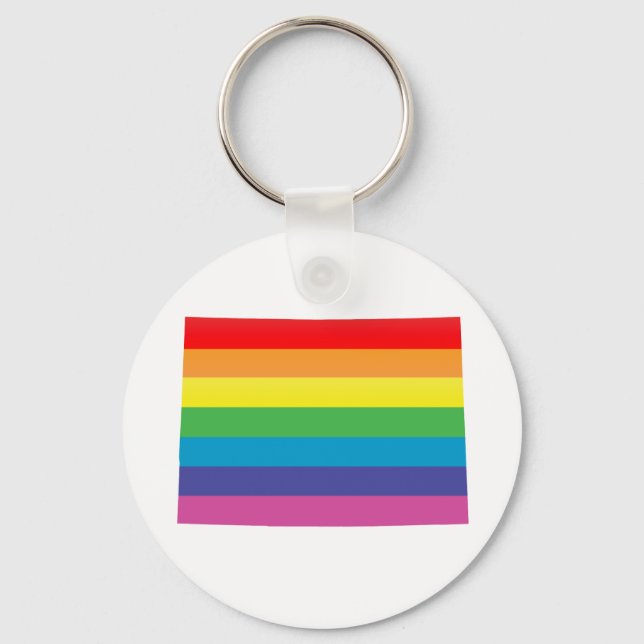 colorado pride. striped. key ring (Front)