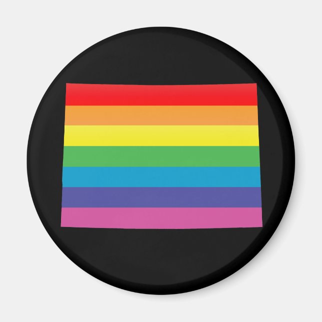 colorado pride. striped. magnet (Front)