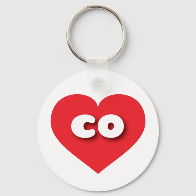 Colorado red heart - I love co Key Ring (Front)