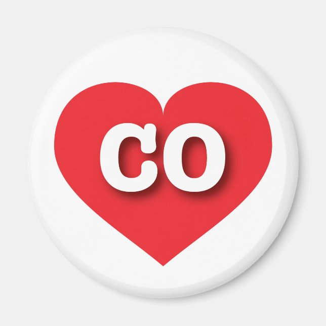 Colorado Red Heart - I love CO Magnet (Front)