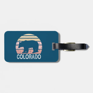 Colorado Retro Bear Luggage Tag