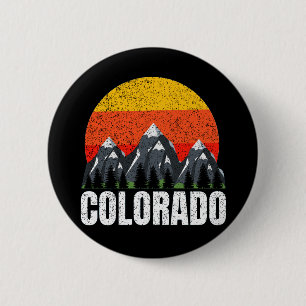 Colorado Retro Sunset 6 Cm Round Badge