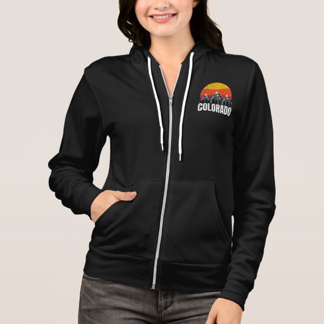 Colorado Retro Sunset Hoodie (Front)