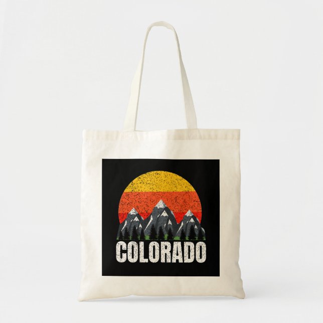Colorado Retro Sunset Tote Bag (Front)