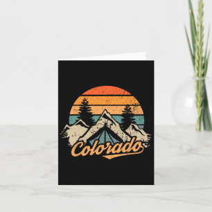 Colorado - Retro Vintage Mountains Nature Hiking C Card