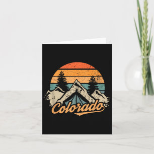 Colorado - Retro Vintage Mountains Nature Hiking C Card