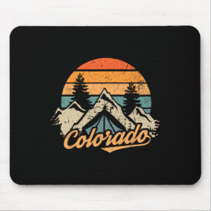 Colorado - Retro Vintage Mountains Nature Hiking C Mouse Mat