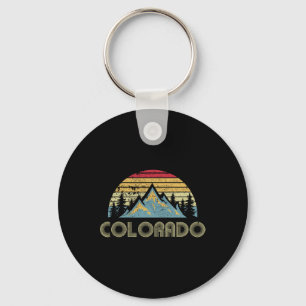 Colorado - Retro Vintage Mountains Nature Hiking  Key Ring