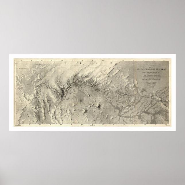 Colorado River Map 1858 Poster (Front)
