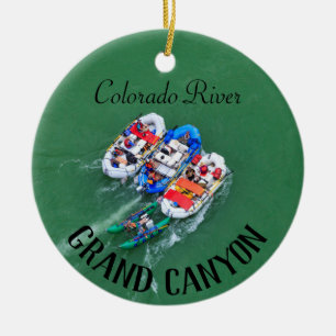 Colorado River Rafting Ceramic Tree Decoration