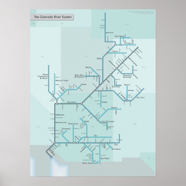 Colorado River System 18" x 24" Poster (Front)