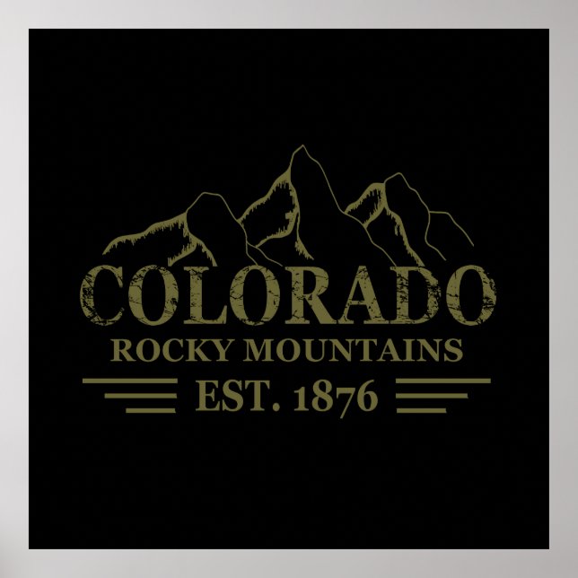 colorado rocky mountain state poster (Front)