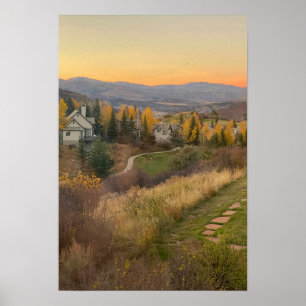 Colorado Rocky Mountain Sunset Design Poster