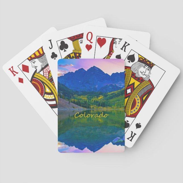Colorado Rocky Mountains and Lake Playing Cards (Back)