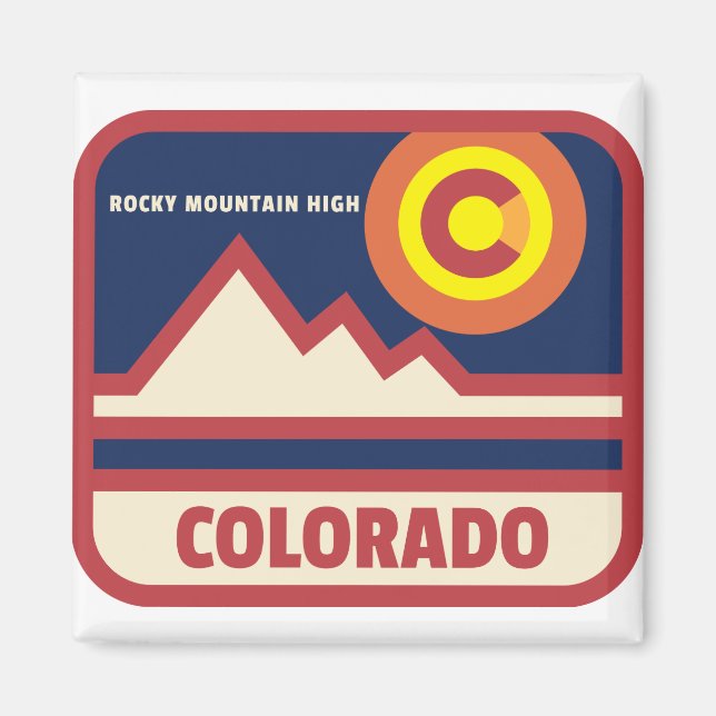 Colorado Rocky Mountains Magnet (Front)
