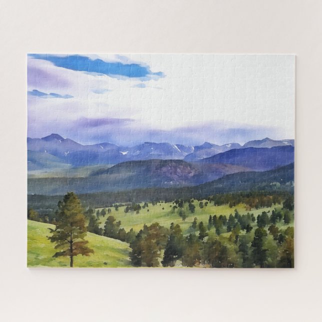 Colorado Rocky Mountains Meadow Art Puzzle (Horizontal)