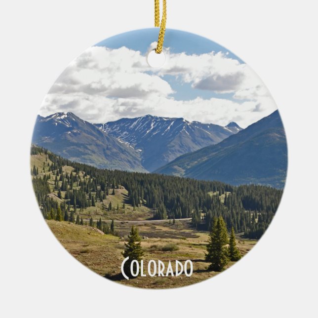Colorado Rocky Mountains Ornament (Front)