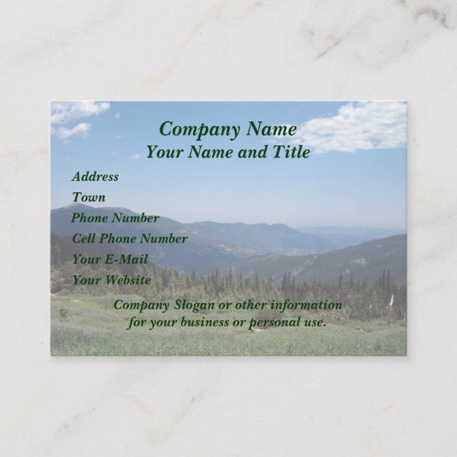 Colorado Rocky Mountains Panorama Business Card (Front)