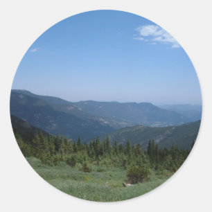 Colorado Rocky Mountains Panorama Classic Round Sticker
