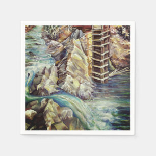 Colorado Rocky Mountains River Crystal Mill Napkin