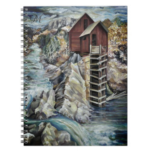 Colorado Rocky Mountains River Monogram Notebook