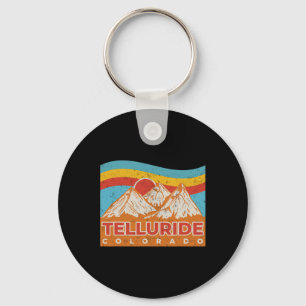 Colorado Rocky Mountains Telluride Skiing Hiking V Key Ring