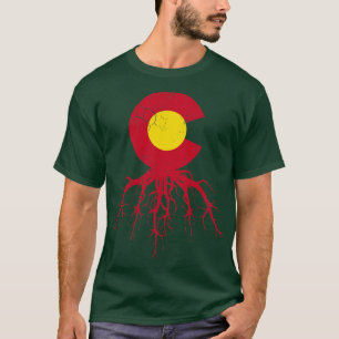 Colorado Roots Flag Home Love Family T-Shirt