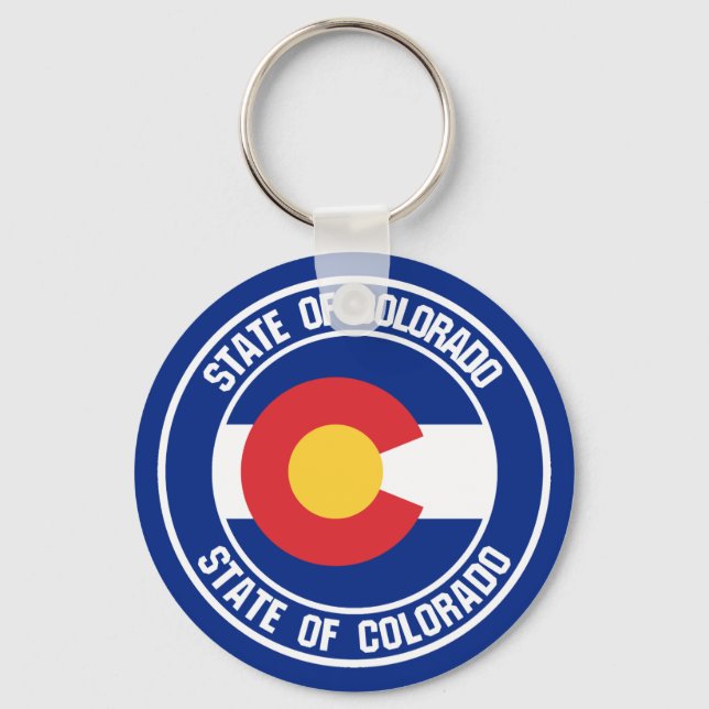 Colorado Round Emblem Key Ring (Front)
