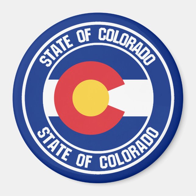 Colorado Round Emblem Magnet (Front)
