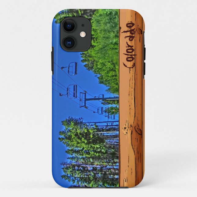 Colorado rustic wood ski lift iphone 5 case (Back)