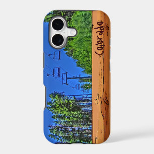 Colorado rustic wood ski lift iphone 5 case