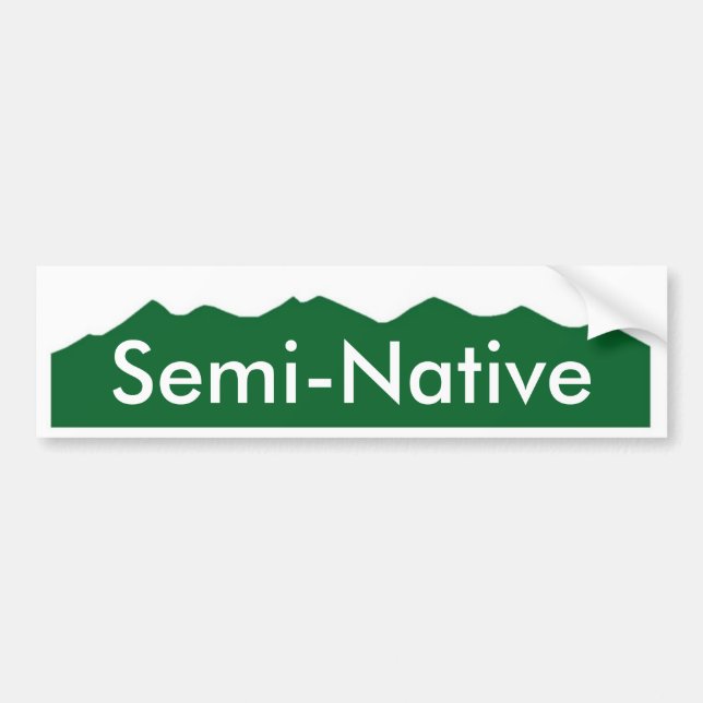 Colorado Semi-Native Bumper Sticker (Front)