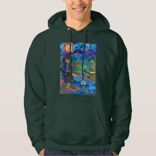 Colorado Skeleton Fly Fishing for Trout Hoodie