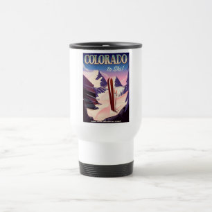 Colorado Ski print - USA vintage ski sports poster Travel Mug