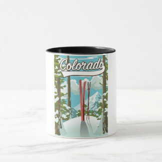 Colorado Ski travel poster Mug