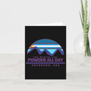 Colorado Skiing Mountain Snowboarding Rocky Powder Card